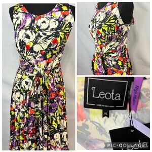 Leota High Modern Floral A-Line Dress in Multi, Size XL NWT